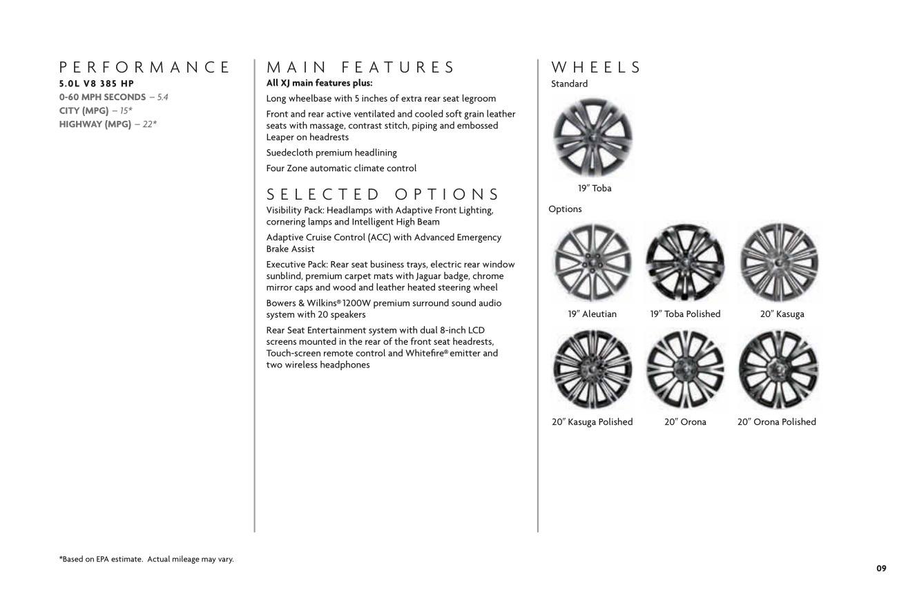 2012 Jaguar Model Lineup Brochure Page 15